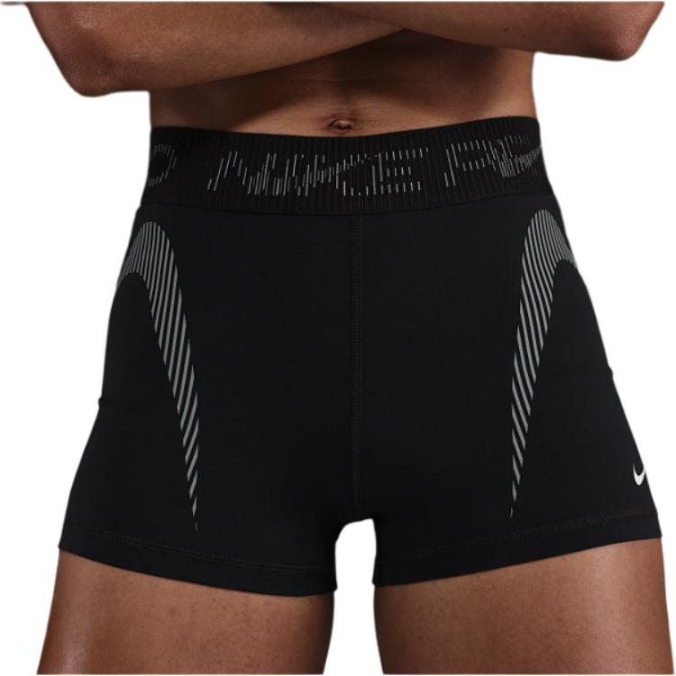 Nike Pro Women s Mid Rise 3  Graphic Biker Shorts HJ1226-010 S