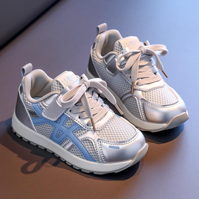 Girls' moral training shoes 2025 popular summer and autumn double net heightening platform leisure campus sports Forrest Gump shoes