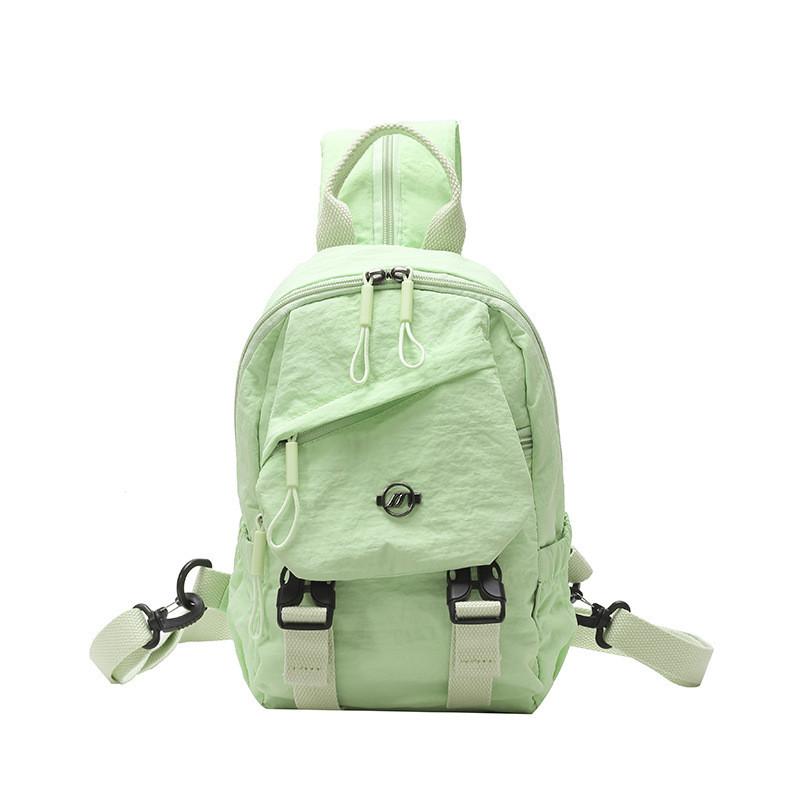 Color Solid Simple Casual Lightweight Neutral Backpack For Daily Activities
