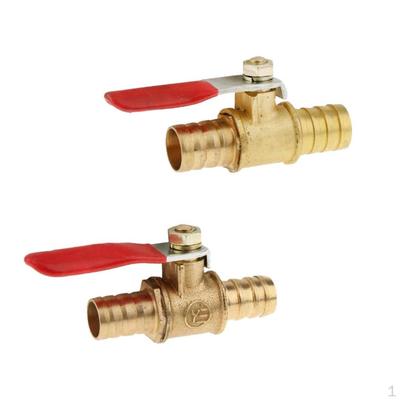 2 Stück 1/4'' Messing Absperr-Ablass Flüssigkeit Voller Durchgang