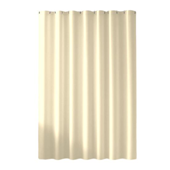 Modern Plastic Shower Liner Solid Color PEVA Shower Curtain Waterproof 180x180cm бежевый