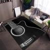 1pc Guitar Design Area Rug Crystal Velvet, Soft & Non-Slip Polyester Mat for Living Room, Bedroom, Study, Game Room