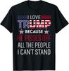 I Love Trump He Pissed Off The People I Can't Stand Unisex T-Shirt