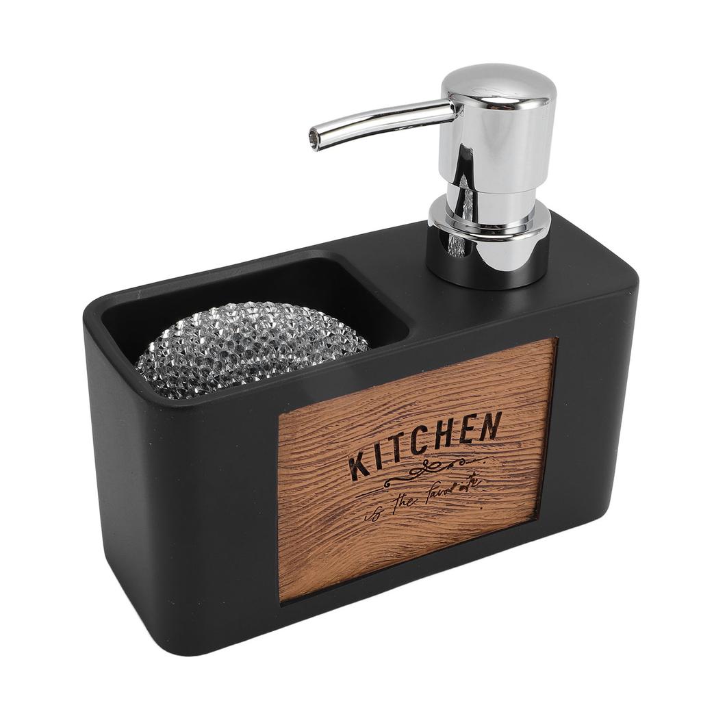 Spülmittelspender Harz ABS Küche Flüssigseifenspender mit Spülbürste für Zuhause Küche