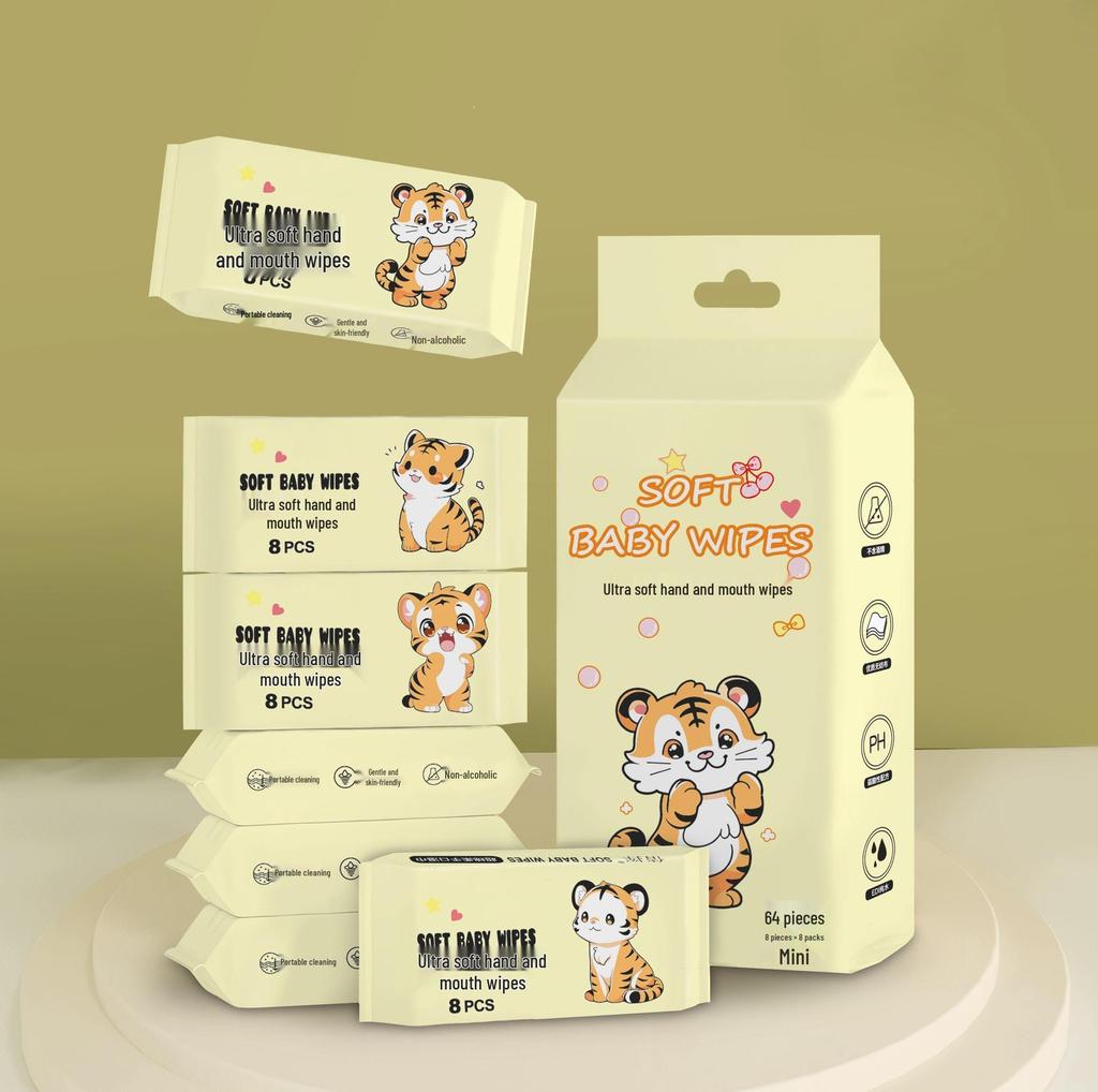 Portable Mini Baby Wipes: Disposable Hand & Mouth Cleaning for Infants & Toddlers