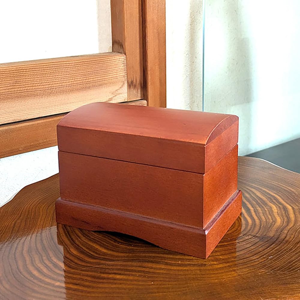 (hej!e) Classic Wooden Jewelry Box with Musical Instrument, Velvet Interior, Perfect for Jewelry Storage, Weddings, Birthdays, and More, Brown