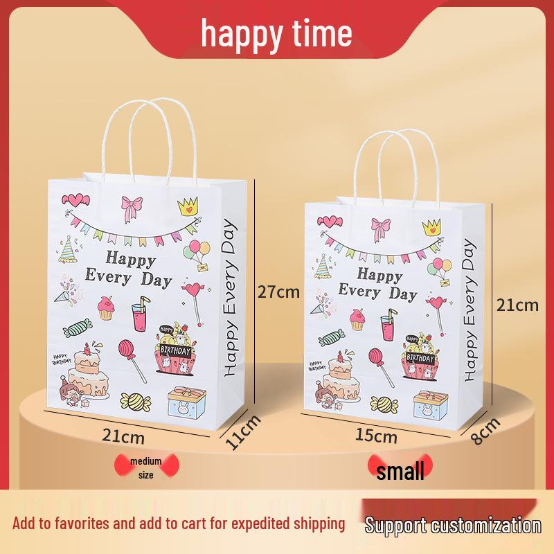 Vibrant Kraft Paper Gift Bag for Children's Day & Teacher's Day – Customizable Handheld Design