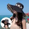 Summer hat women's versatile travel beach hat outdoor sunscreen hat double-sided hat with face covering big edge hat