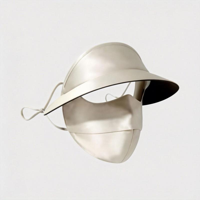100% Mulberry Silk Face Shield With Brim UPF50 Sun Protection Outdoor Use