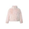 Casaco com toque aveludado para dançar Feminino Rosa JJ1080
