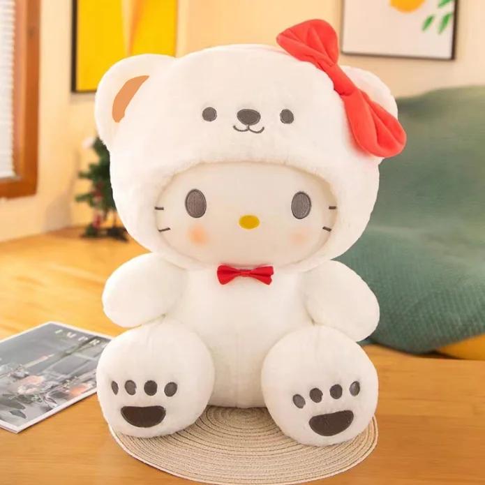 Sanrio Plush Toy Kawaii Cute Room Decor Jade Dog Kuromi Dressing Doll Doll Plush Toy Stuffed Animal Patung Dolls Birthday Gifts