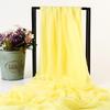Foulard in Chiffon di Seta Monocolore Extra Lungo 3m x 2.3m: Protezione Solare e Sciarpa Asciugamano da Spiaggia da Viaggio