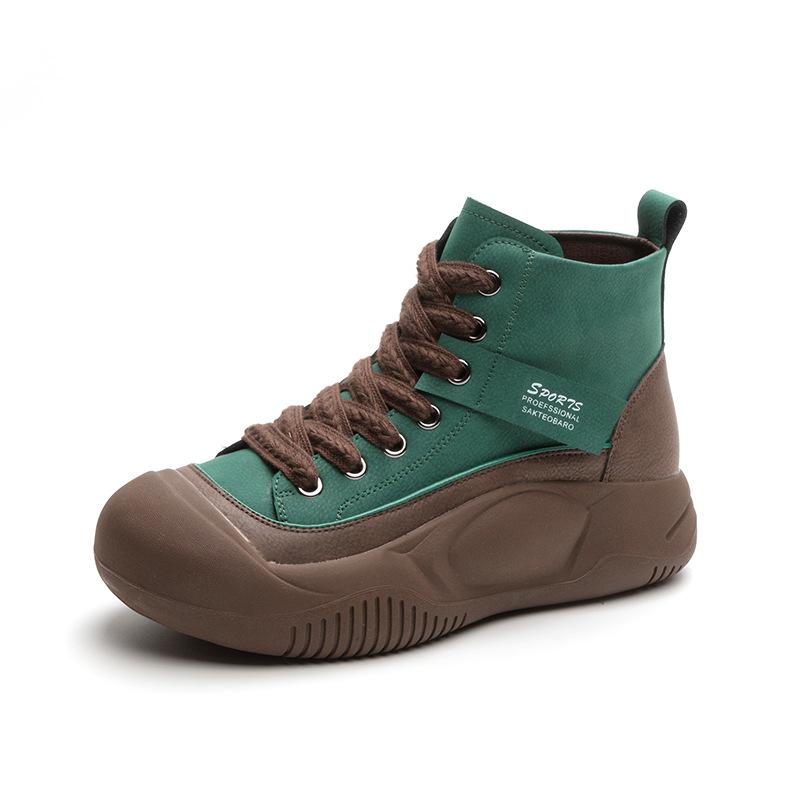 Martin boots women's shoes 2025 autumn new Internet celebrity platform heightening short boots high-top casual shoes retro British style