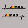 D4 2pcs Reflective Car Window Sticker For Volkswagen VW GOLF 4 5 6 7 MK7 MK4 MK5 MK6 MK1 MK2 MK3 MK8