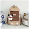 2025 spring new backpack college style high school versatile contrasting colors student schoolbag niche design stationery store