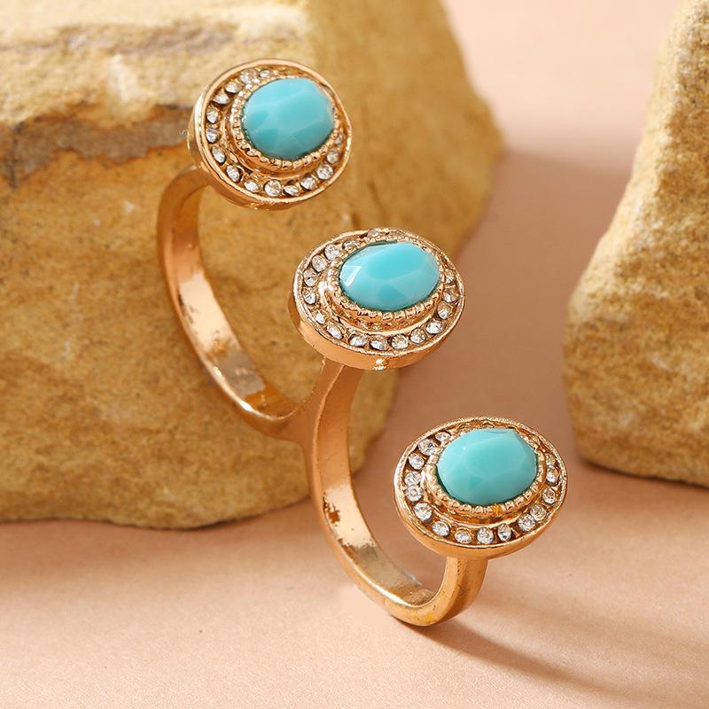 2023 Trendy Women s Luxury Red Agate Open Ring: Retro French Gemstone Style