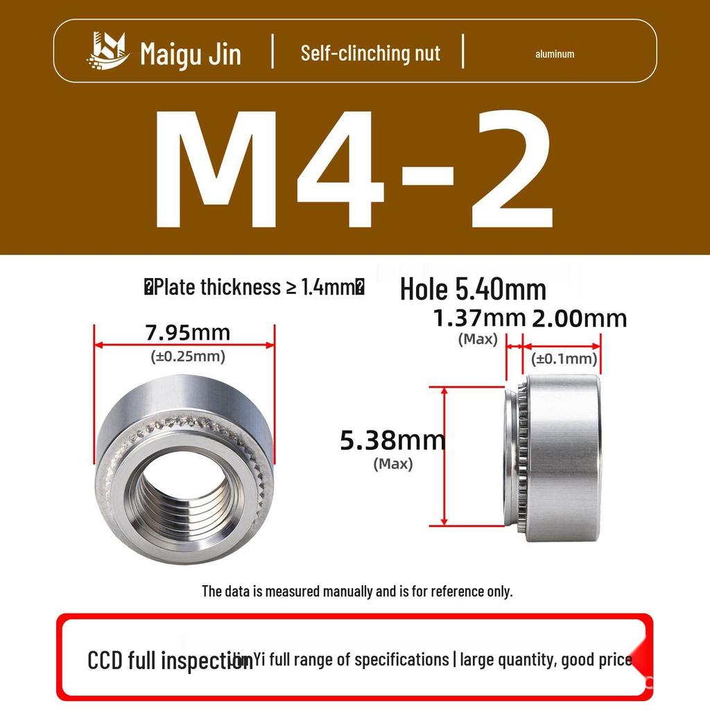 CLA-M2 To M8 Aluminum Alloy Rivet Nut Serrated Pressure Plate: High-Strength Riveting Solution