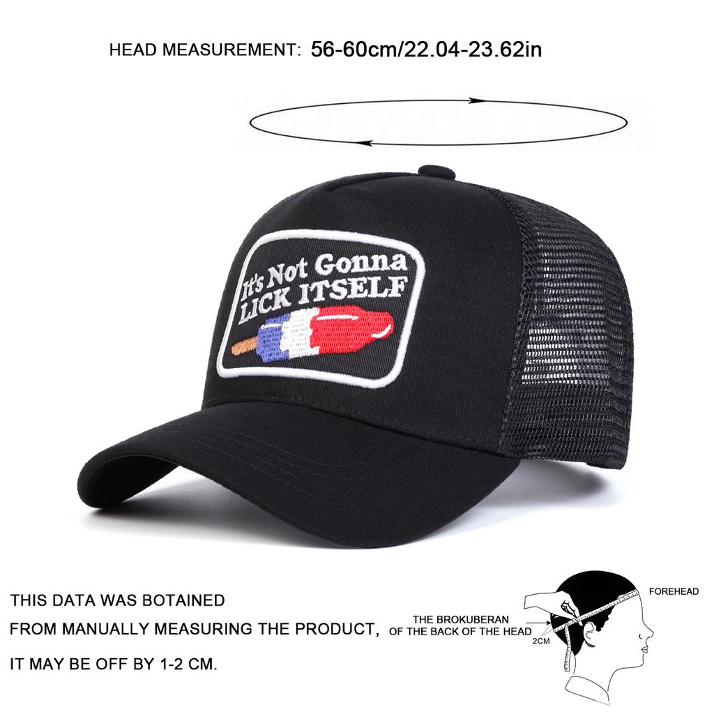 Herren Buchstaben Geometrische Muster Bestickte Baseballkappe Mesh-Hut Outdoor Verstellbar Sonnenschutz Freizeit Hut Frühling Herbst Reise Tourismus Strandurlaub