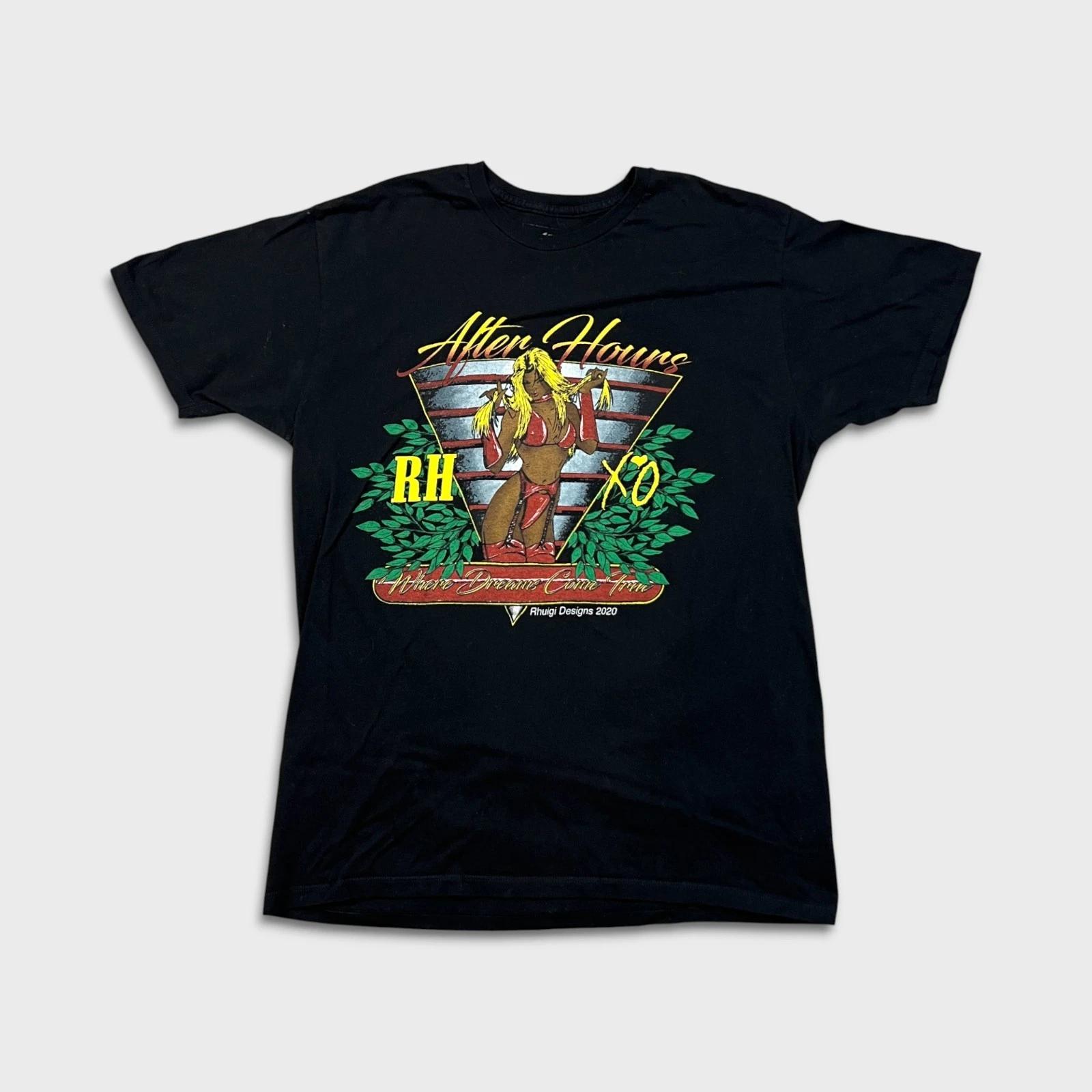 The Weeknd x Rhuigi After Hours Paradise Tee Mens Large Black Graphic T Shirt M