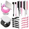 18 Pcs Hair Styling Set Hair Braiding Tool Magnetic Pin Wristband Braiding Comb Sectioning Hair Clips for Women