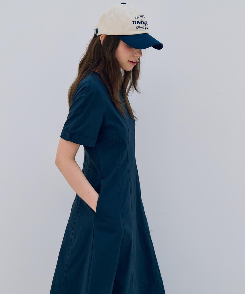Metapeo Met Sweet Flare Dress Metaphor Navy