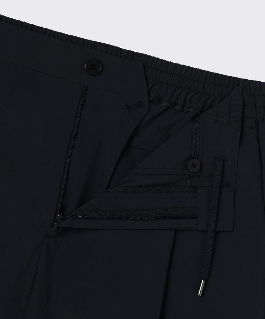 MUSINSA STANDARD Solotex One-Pleat Wide Comfort Elastic Waist Pants [Black]