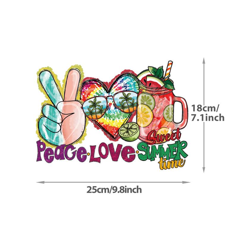 

Летнее время, теплопередающая наклейка, толстовки, наклейки для одежды, термопресс, аппликация, Parches Ropa, футболка «сделай сам», железная нашивка