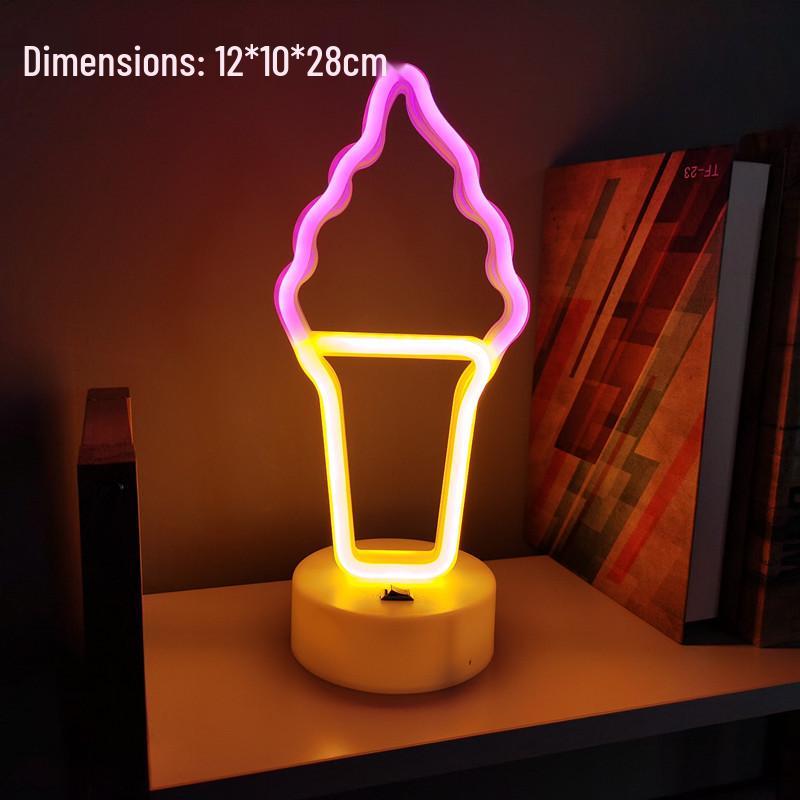 Luz de Mesa LED Neon para E-Sports e Decoração de Quarto