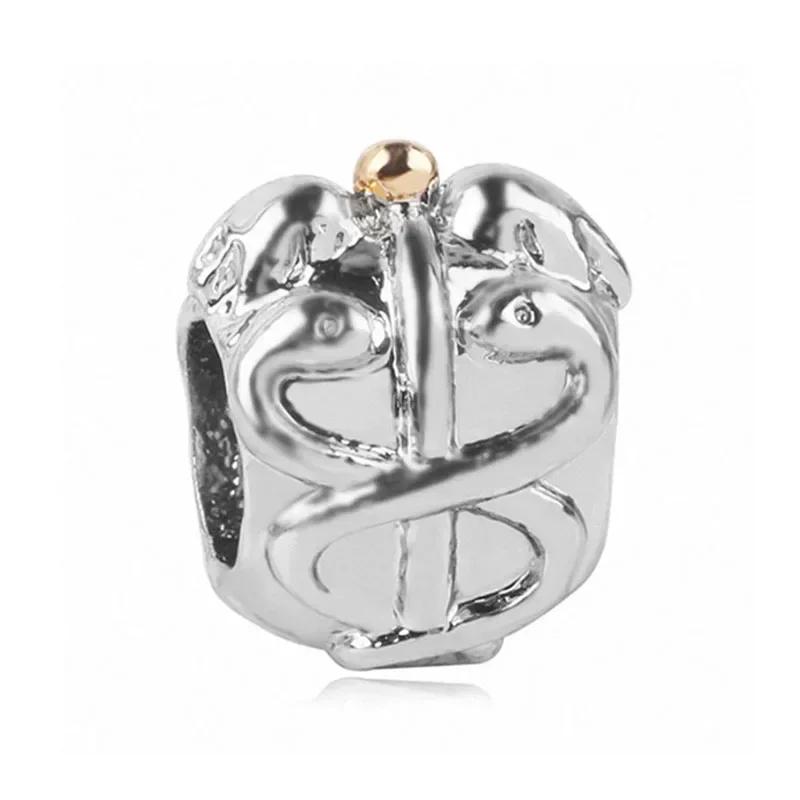 New Fashion Cartoon Animal Owl Fish Butterfly Shell Bird Bead Charms Fit Bracelets for Women DIY Jewelry Accessories