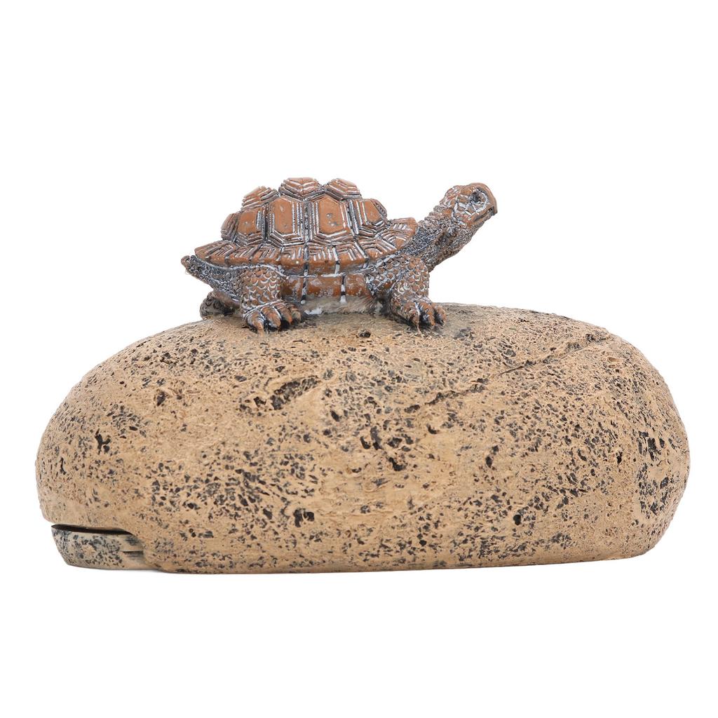 Turtle Stone Key Hider Durable Resin Cute Turtle Decor Fake Rock Key Hider Storage Box for Outside