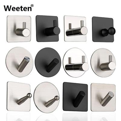 Wall Mounted Cloth Holder Stainless Steel Hat Coat Rack Bedroom Cloth Hanger Hanging Organizer