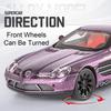 1:24 SLR GTR F1 Sports Car Model Toy Alloy Diecast Shock Absorption Supercar Sound Light Doors Opened Models Kids Christmas Toys