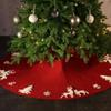 J1UL1N Folded Curly Side Tree Skirt Christmas Knitted Tree Skirt Christmas Supplies Tree Bottom Apron