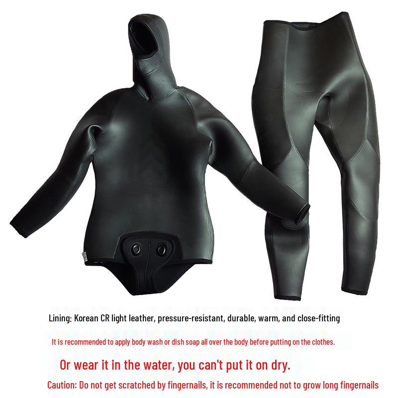 7MM Camouflage Two-Piece Wetsuit: Cold-Proof, Thickened Freediving & Fishing Gear