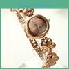 Female Watches Women Quartz New Analog Wristwatch Rose Gold Color Flower Bracelet Watch