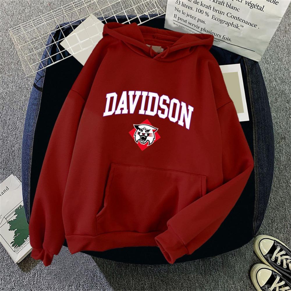 Women Hoodies Davidson University Print Hip Hop Woman Casual Pullover Unisex Streetwear Harajuku Clothes Hoody