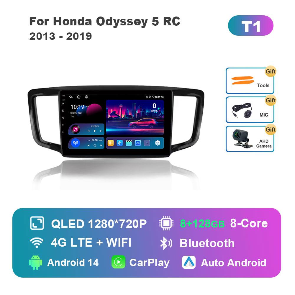 For Honda Odyssey 5 RC 2013 - 2019 Android 14 System Car Radio Multimedia Player DSP Stereo WiFi GPS Navi IPS Screen Auto Tools