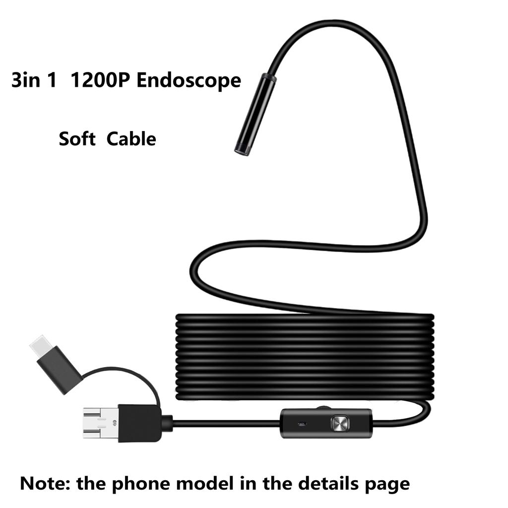1200P Mini-Kamera 1m/2m/5m/10M Hart Flexibler Schlauch MircoUSB TYPE-C Boroskop Videoinspektion Für PC/Android Auto-Endoskop