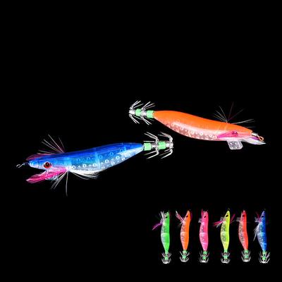 10Cm Glow In Dark Leuchtende Angeln Lockt Köder Tintenfisch Egi Garnelen Jigs Haken