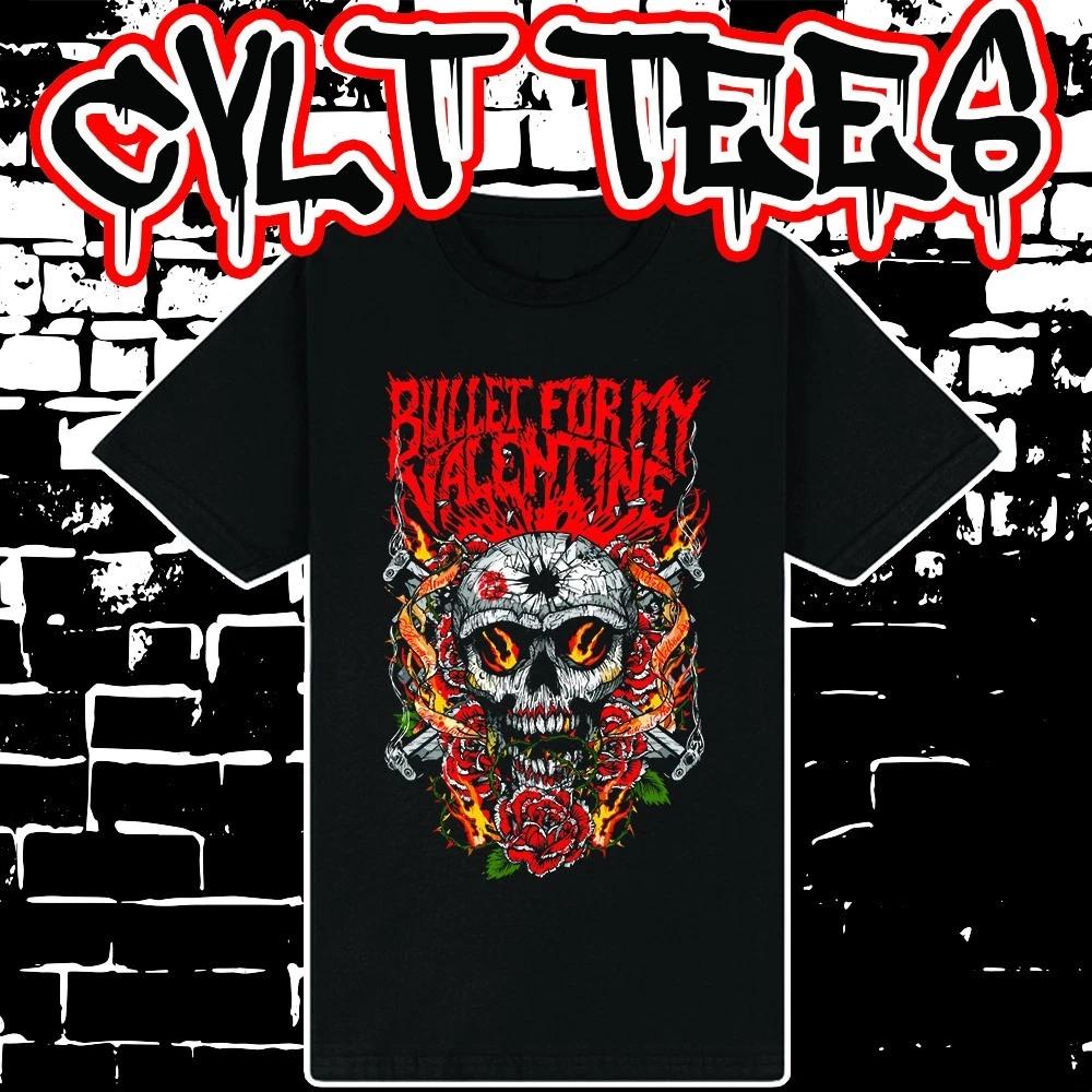 Мужские и женские футболки Bullet For My Valentine Band Tee 100% Хлопок XL