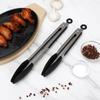 Silicone Tongs Set 2PC Stainless Steel Kitchen Utensils Heat Resistant Non-Stick Soft Grip Locking Dishwasher Safe Cooking Tools