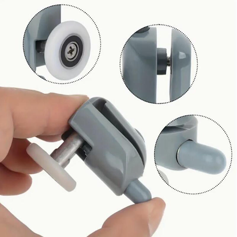 2 Pcs Shower Door Rollers Curved Double Doors Top Shower Door Rollers Pulleys Wheels Runners Bathroom Double Wheel