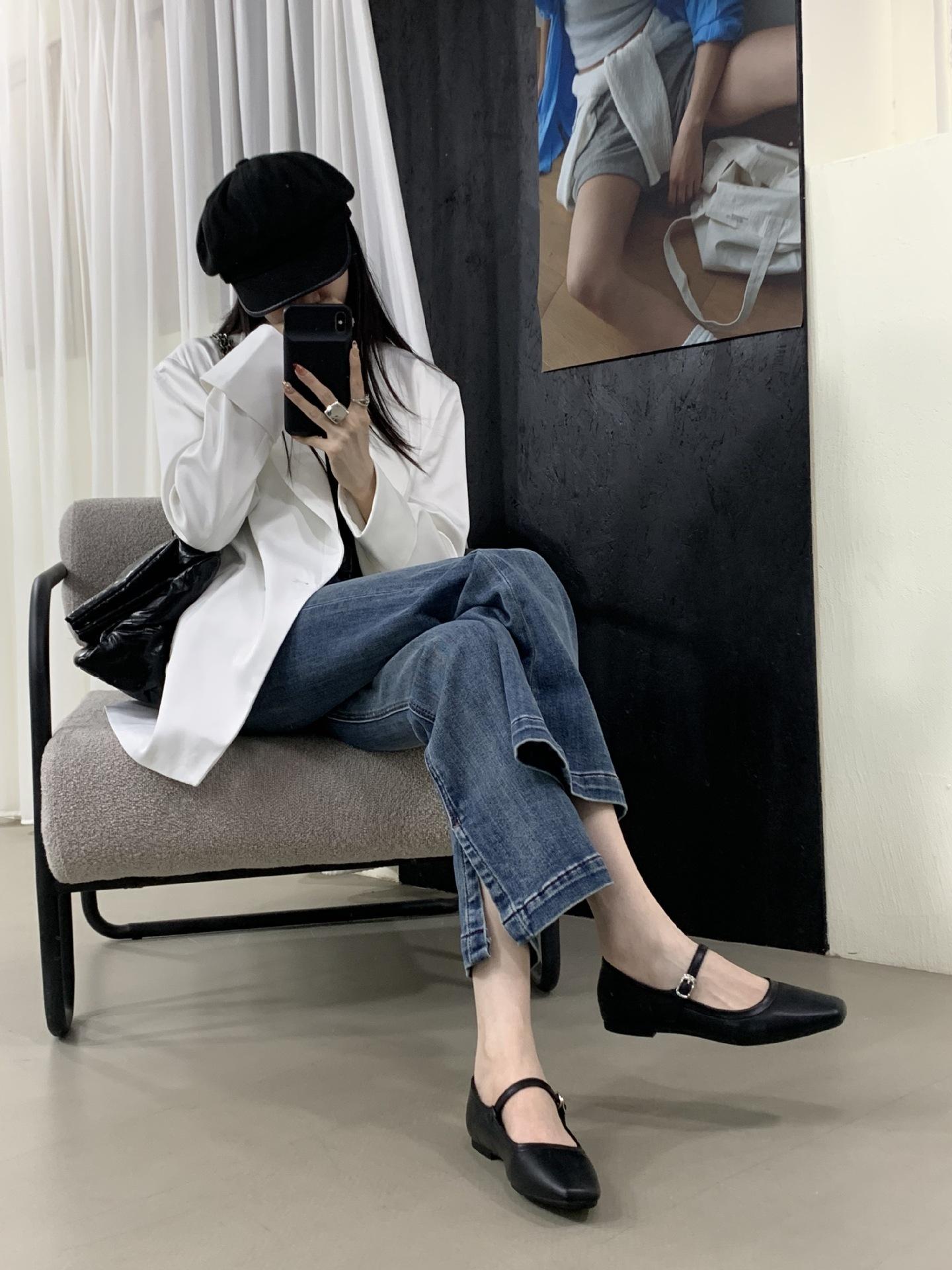 

Retro Mary Jane Shoes Women S Spring And Autumn Word With Low Heels Single Shoes Commuting Versatile Temperament 35