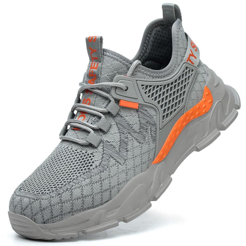 Huizumei Men s Fly-Knit Mesh Safety Shoes 36