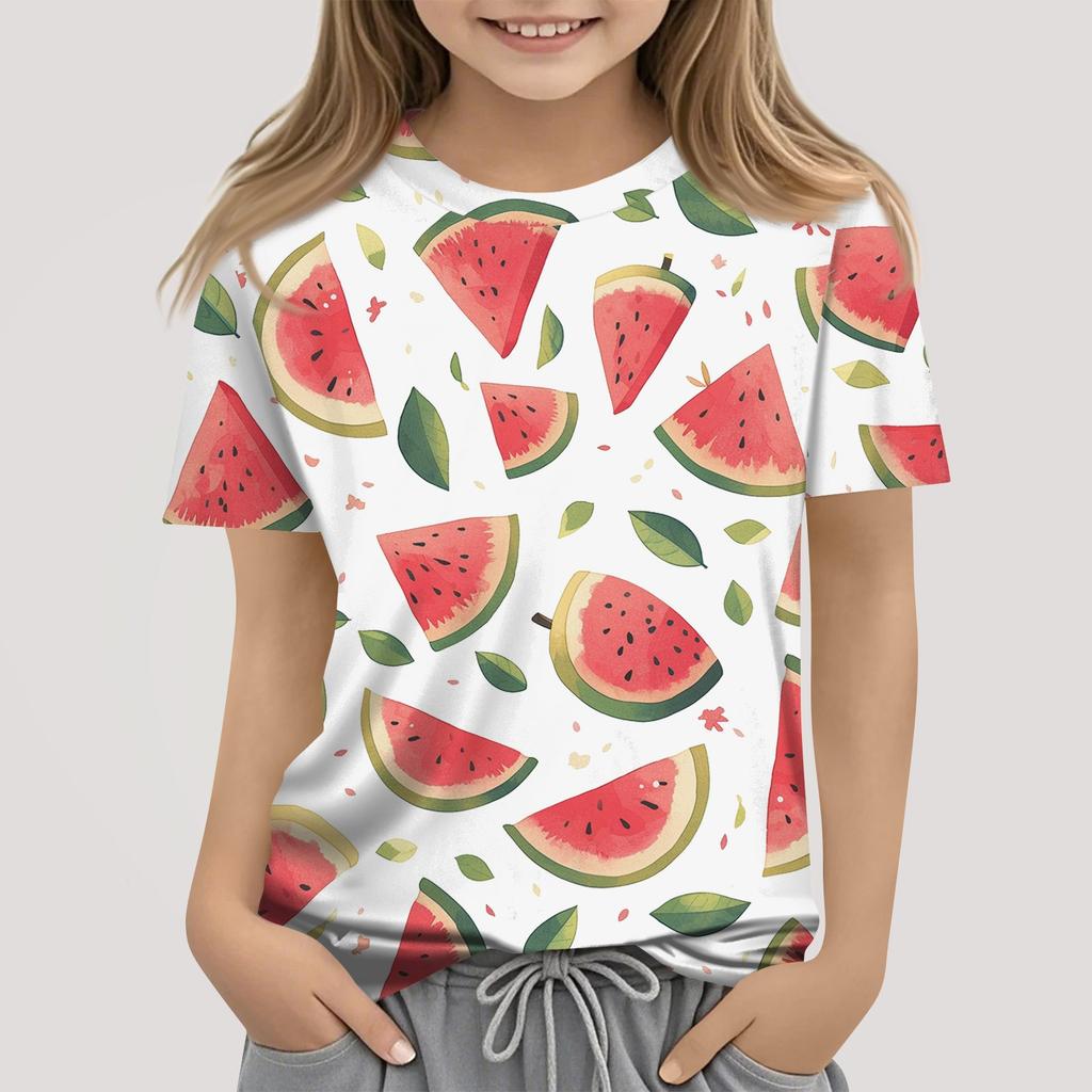 Toddler Girl Boy T-Shirts Kids Top Boys And Girls Printed Short Sleeved T-shirt