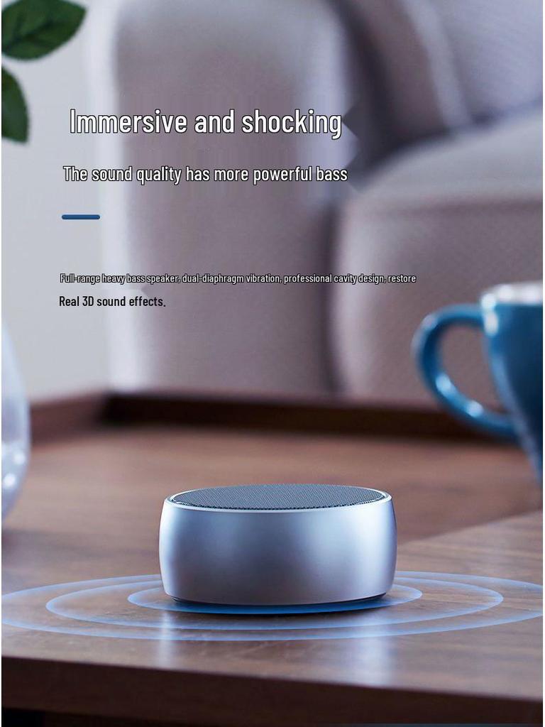 BS01 Portable Bluetooth Car Subwoofer: 3D Surround Sound, High-Quality Outdoor Speaker with Large Volume.