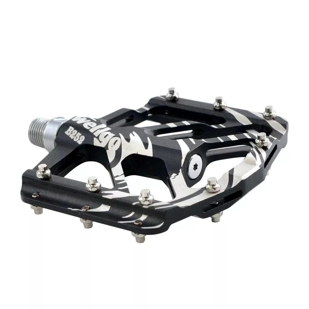 Wellgo B252 Flat Pedals Low Profile Design, Black,WE3093
