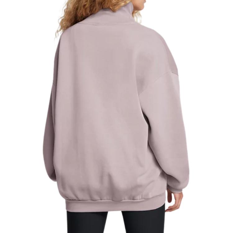 Under Armour Icon Fleece Oversized Mock Crew Sweatshirt Women sweatshirt Tetra-Gray 1386500-015