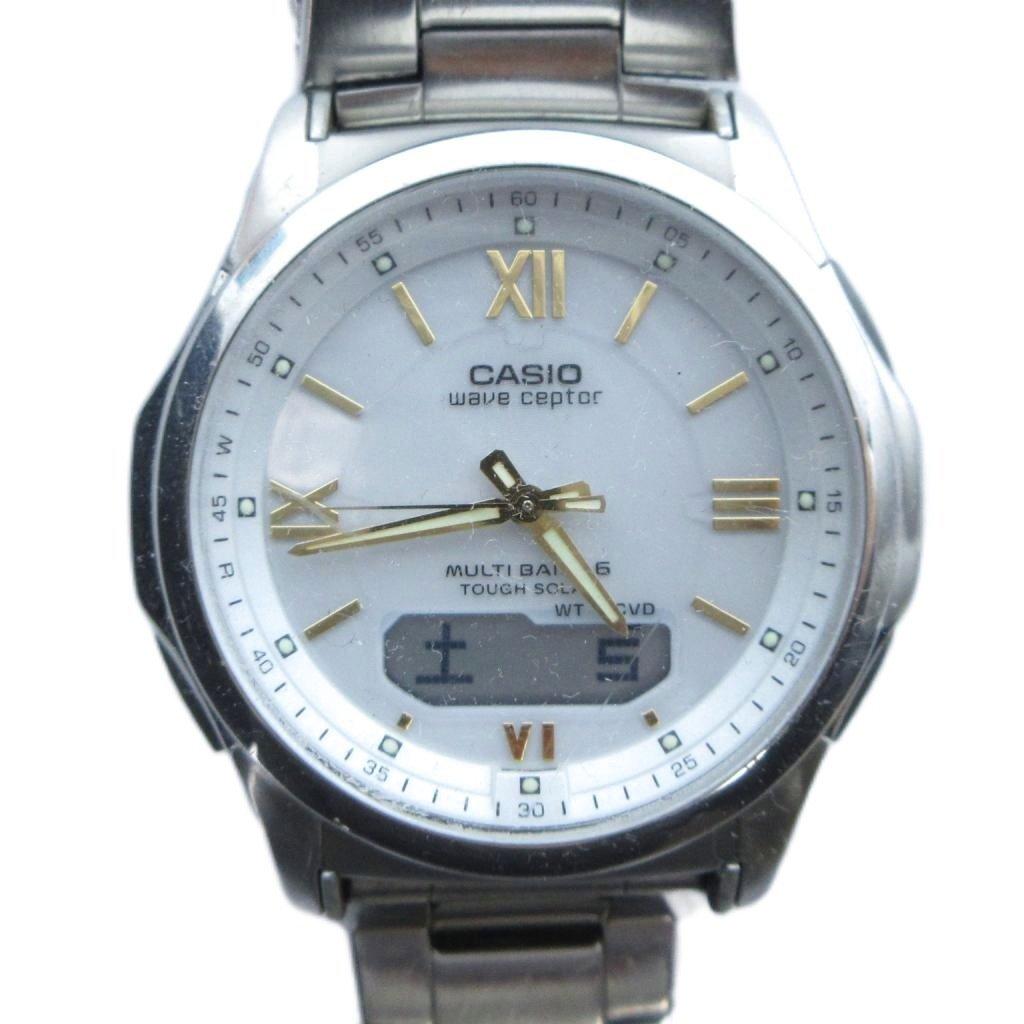 CASIO WAVE CEPTOR Solar with Silver WVA-M630 Watch, Analog-Digital, Calendar, Color, Men's. (GY18 /MQ)