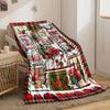 Christmas Red Truck Pattern Festive Winter Warm Blanket for Sofa Bed Blanket for Livingroom Couch lunch breakthrow for Friend's festival Gift
